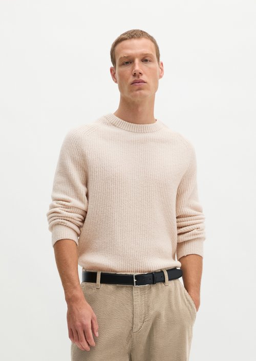 Regular-fit sweater — Linen Beige