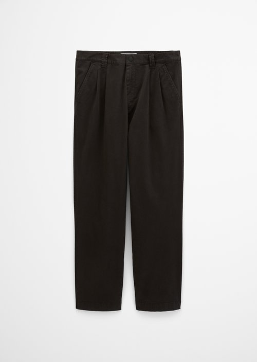 Lars Pleats Wide Pants — Chocolate Brown