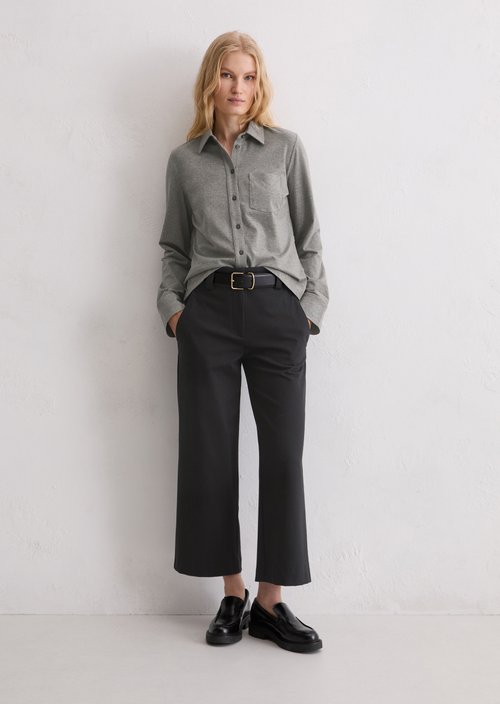 Regular jersey blouse — Warm Granite Melange