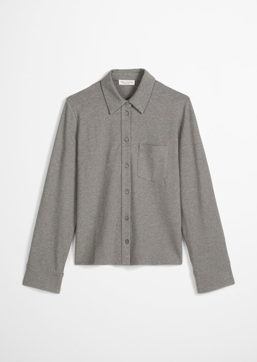 Regular jersey blouse — Warm Granite Melange