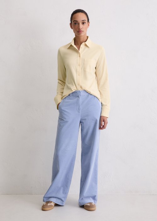 Regular jersey blouse — Raw Cream