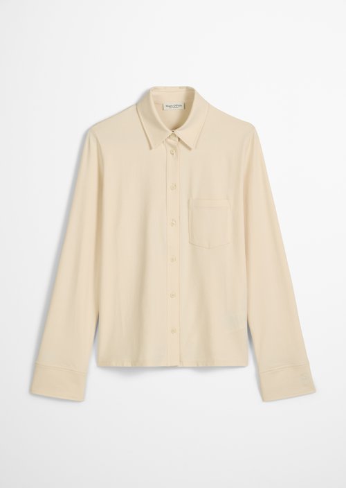 Regular jersey blouse — Raw Cream