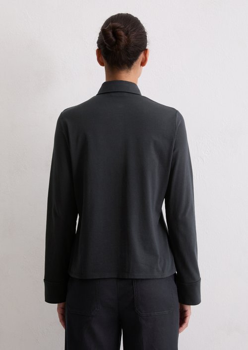 Regular jersey blouse — Deep Night Blue