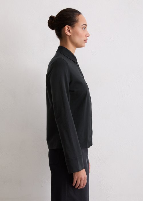 Regular jersey blouse — Deep Night Blue