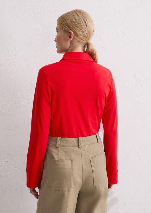Regular jersey blouse — Bright Red