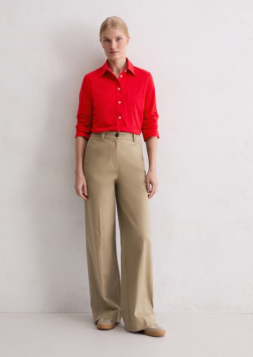 Regular jersey blouse — Bright Red