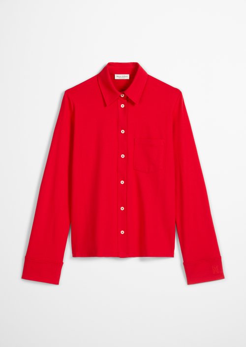 Regular jersey blouse — Bright Red