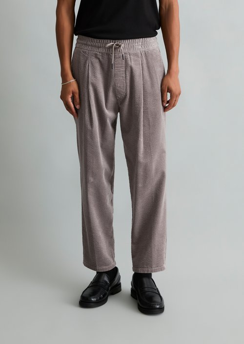 Viggo Relaxed Cropped Cord Pants — Dolphin