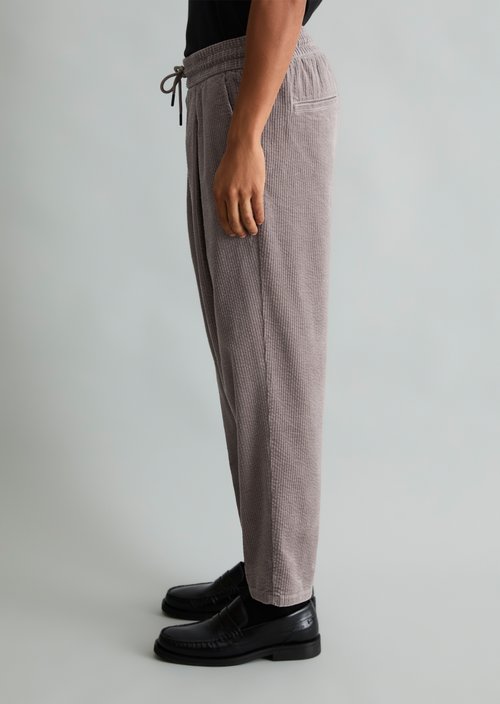 Viggo Relaxed Cropped Cord Pants — Dolphin