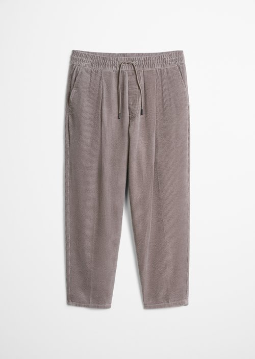 Viggo Relaxed Cropped Cord Pants — Dolphin