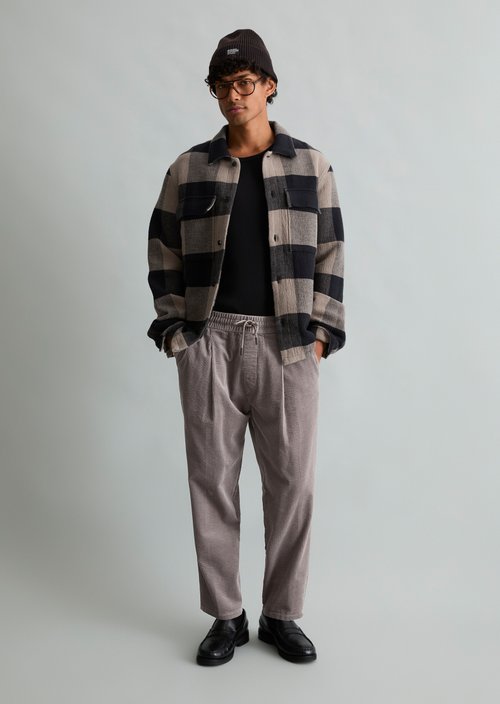 Viggo Relaxed Cropped Cord Pants — Dolphin