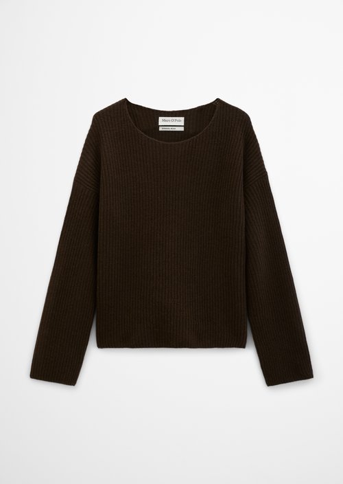 Loose-fitting knit sweater — Burnt Coffee