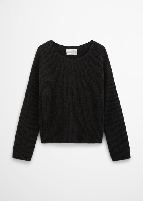 Loose-fitting knit sweater — Coal Grey Melange