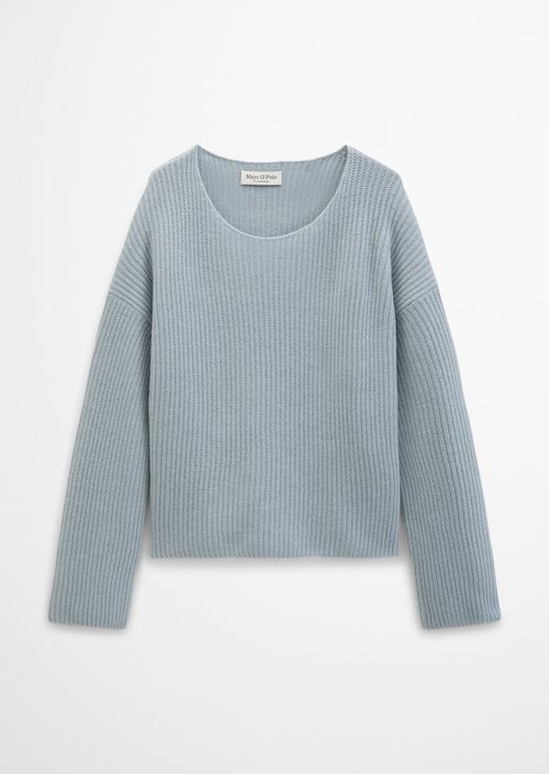 Loose-fitting knit sweater — Glacial Blue