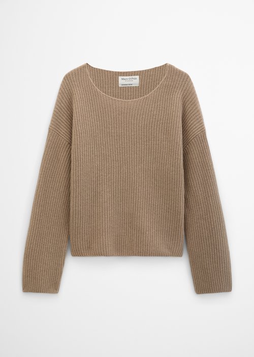 Loose-fitting knit sweater — Earthy Taupe