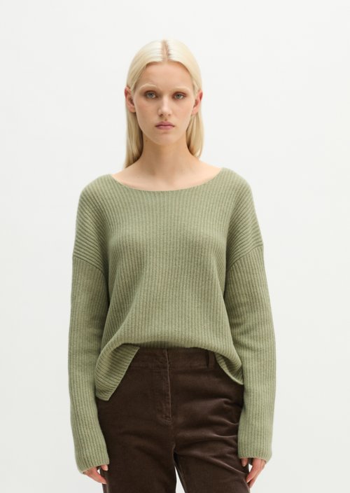 Loose-fitting knit sweater — Smooth Sage