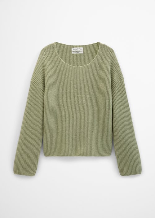 Loose-fitting knit sweater — Smooth Sage