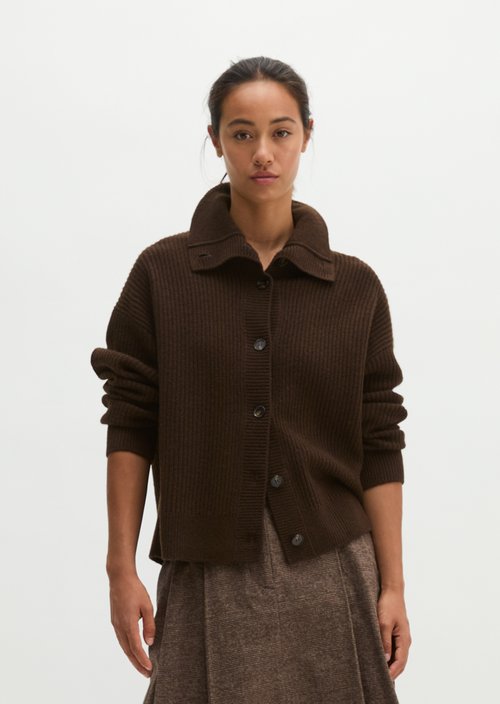 Loose-fitting cardigan — Burnt Coffee