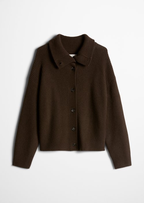 Loose-fitting cardigan — Burnt Coffee