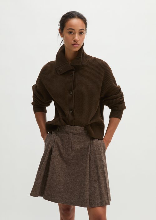 Loose-fitting cardigan — Burnt Coffee