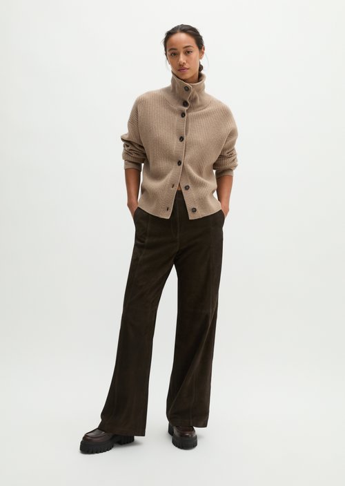 Loose-fitting cardigan — Earthy Taupe