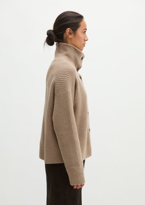Loose-fitting cardigan — Earthy Taupe
