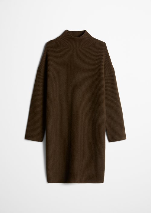 Loose-fitting knit dress — Burnt Coffee