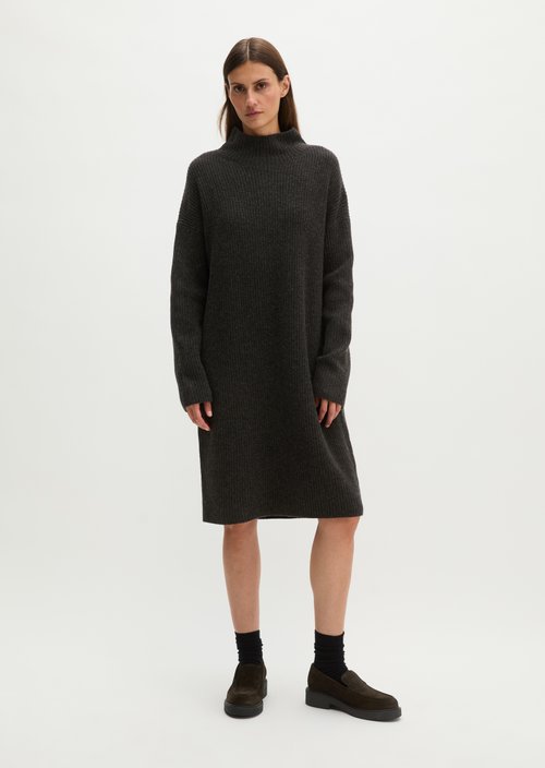 Loose-fitting knit dress — Coal Grey Melange