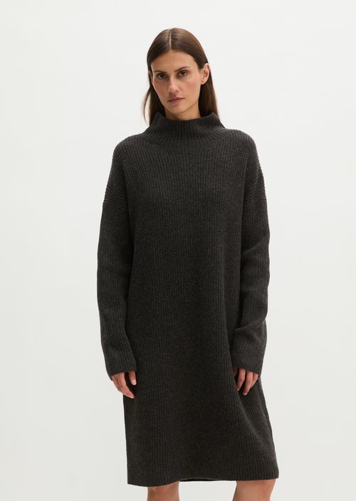 Loose-fitting knit dress — Coal Grey Melange