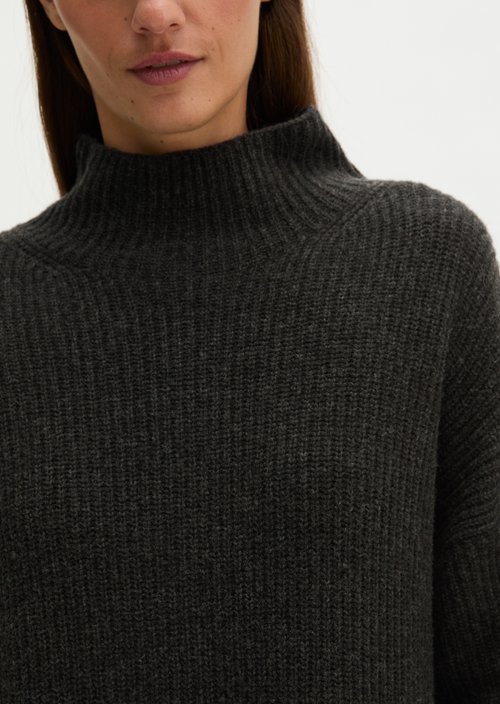 Loose-fitting knit dress — Coal Grey Melange