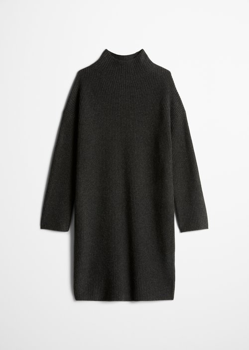 Loose-fitting knit dress — Coal Grey Melange
