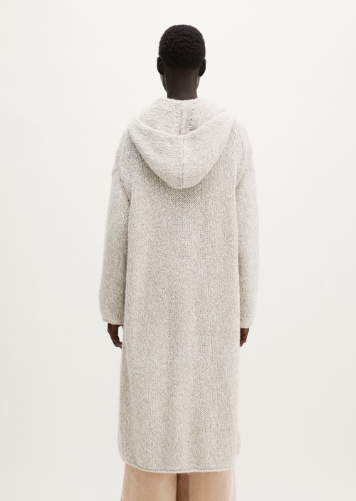 Loose-fitting hooded cardigan — Light Brown