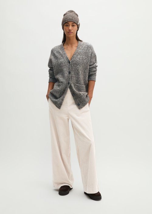 Long, loose-fitting cardigan — Dark Brown