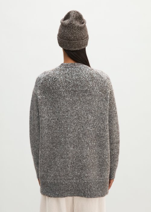 Long, loose-fitting cardigan — Dark Brown