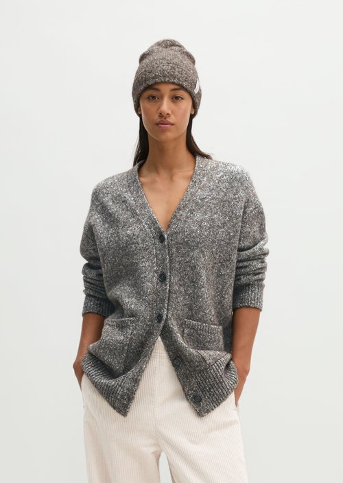 Long, loose-fitting cardigan — Dark Brown
