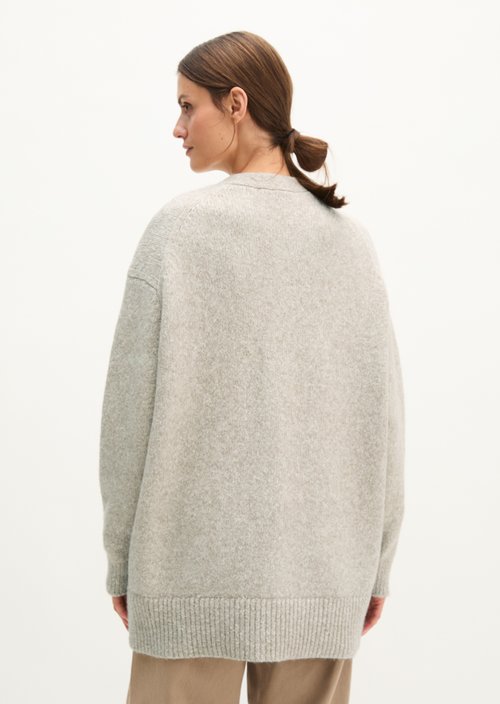 Long, loose-fitting cardigan — Light Brown