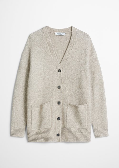 Long, loose-fitting cardigan — Light Brown