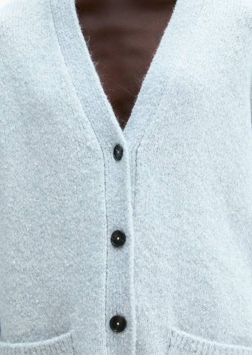 Long, loose-fitting cardigan Light Blue in detail view