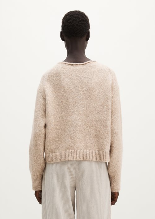 Loose-fitting sweater — Light Brown (alternate view)