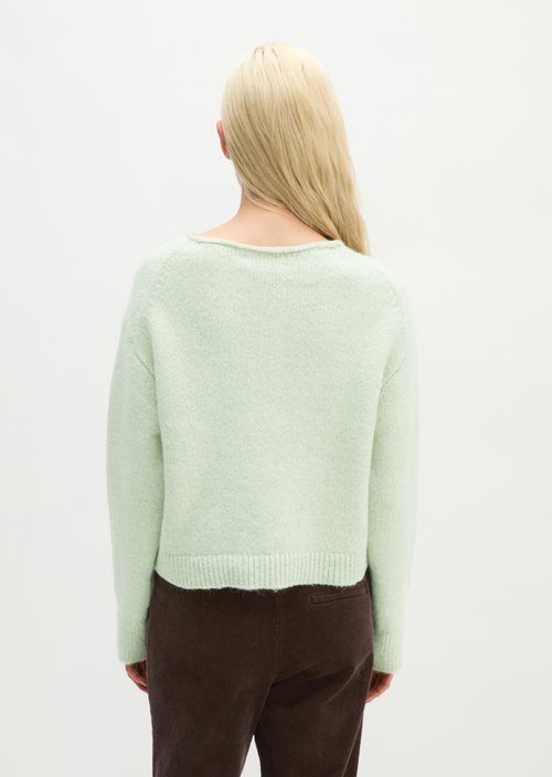 Loose-fitting sweater — Light Green (alternate view)