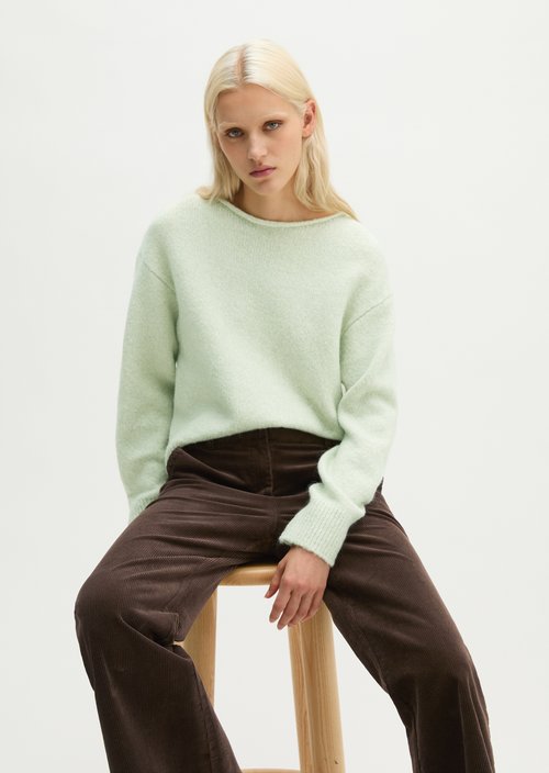 Loose-fitting sweater — Light Green