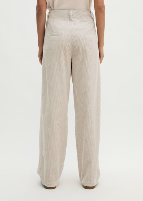Wide cord trousers wide — Natural