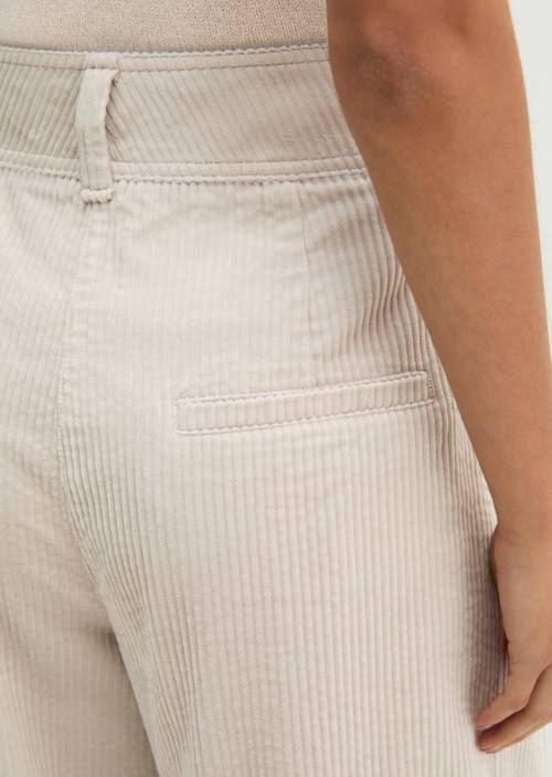 Wide cord trousers wide Natural in detail view