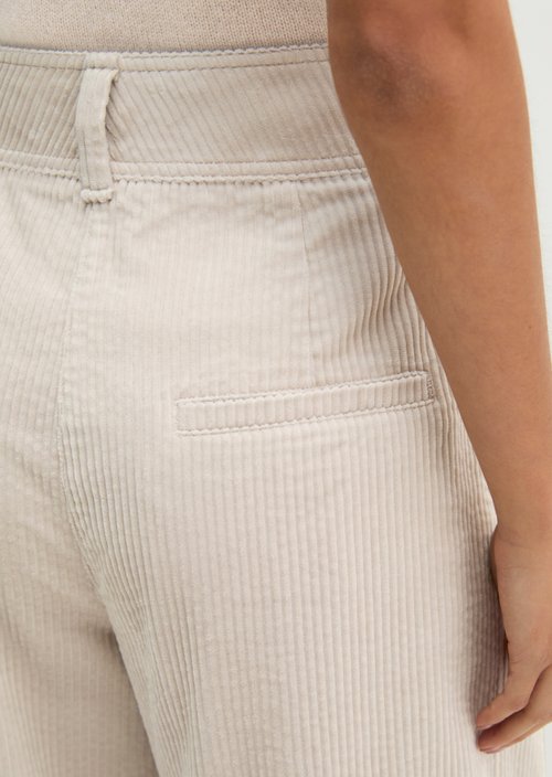Wide cord trousers wide — Natural