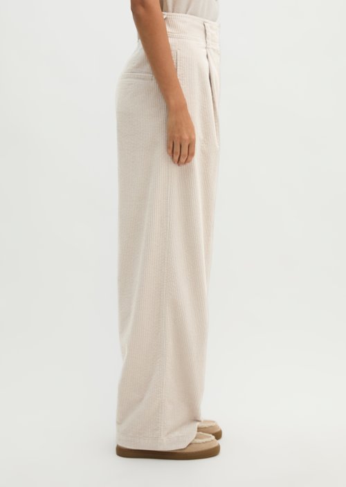 Wide cord trousers wide — Natural