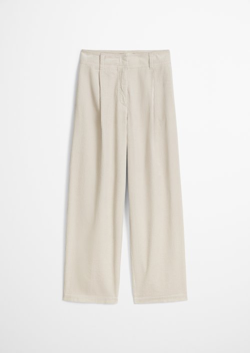 Wide cord trousers wide — Natural