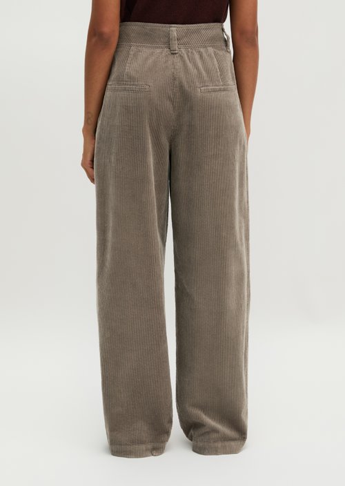 Wide cord trousers wide — Stone Taupe