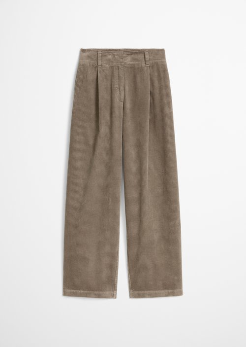 Wide cord trousers wide — Stone Taupe