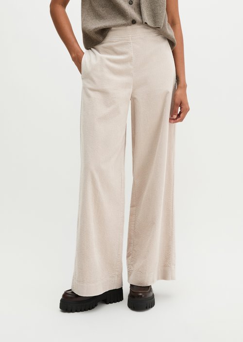 Pull-on pants wide — Natural