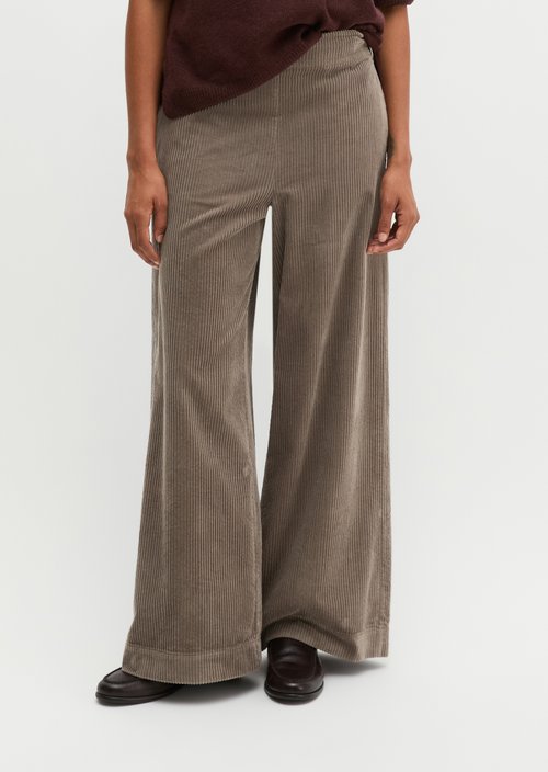 Pull-on pants wide — Stone Taupe